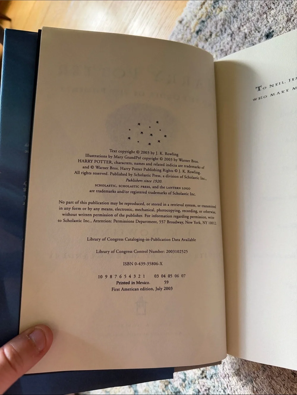 Harry Potter And the Order of the Phoenix 1st first American Edition Hard Cover